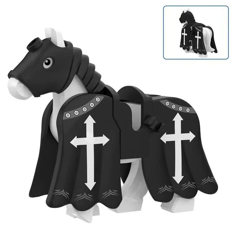 Medieval Warhorse Custom Minifigure - Minifigure Bricks