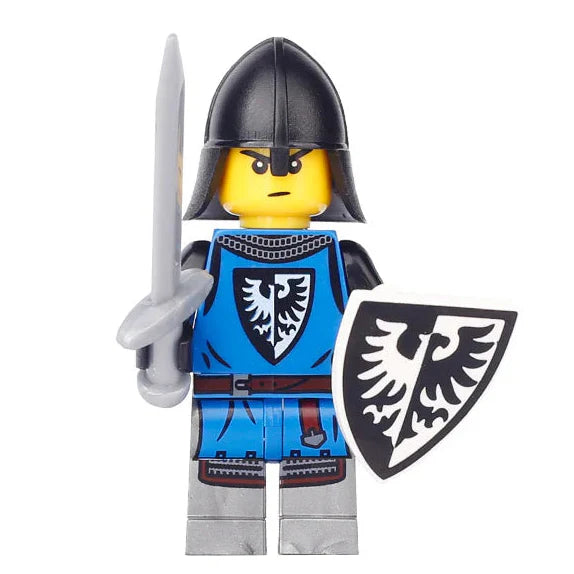 Black Falcon Knight From Lego Castle Custom Soldier Minifigure - Minifigure Bricks