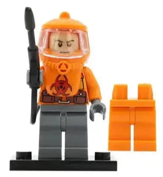 Hazmat Guy Orange custom Collectable Series Minifigure - Minifigure Bricks