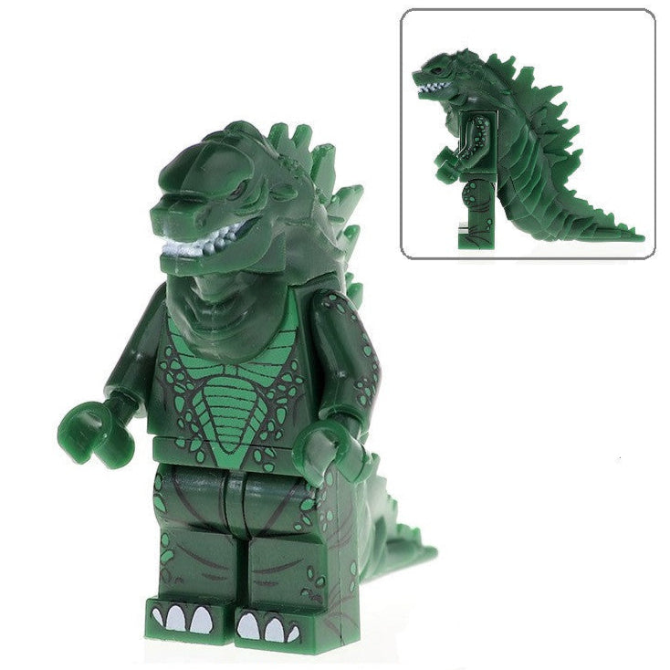 Godzilla Green Monster Horror Movie Minifigure - Minifigure Bricks