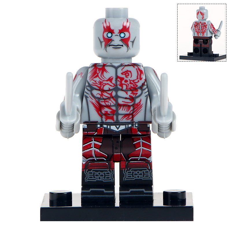 Drax the Destroyer Custom Marvel Superhero Minifigure - Minifigure Bricks