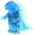 Godzilla Blue Clear Monster Horror Movie Minifigure - Minifigure Bricks