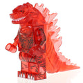 Godzilla Red Clear Monster Horror Movie Minifigure - Minifigure Bricks