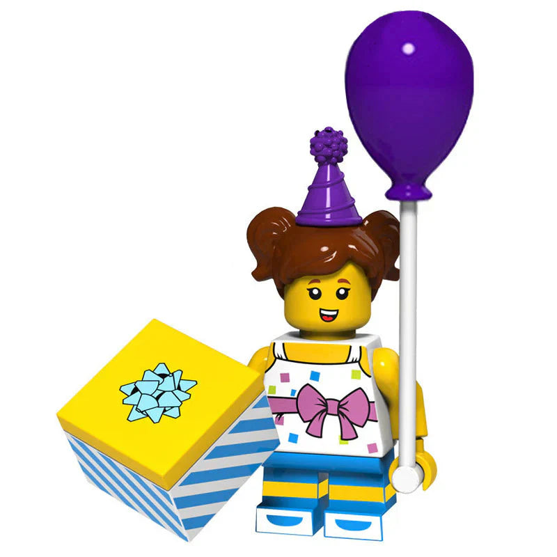 Birthday Party Girl Custom Collectable Series Minifigure