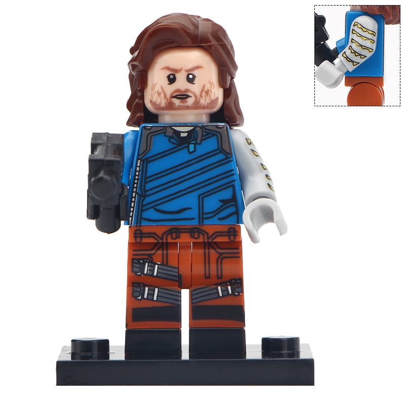 Bucky Barnes Winter Soldier Custom Marvel Superhero Minifigure - Minifigure Bricks