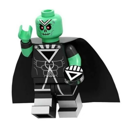 Black Lantern Martian Manhunter DC Comics Superhero Minifigure - Minifigure Bricks