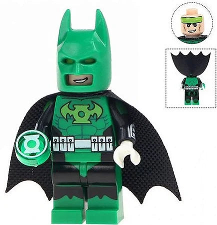 Green Lantern Batman Custom DC Superhero Minifigure - Minifigure Bricks