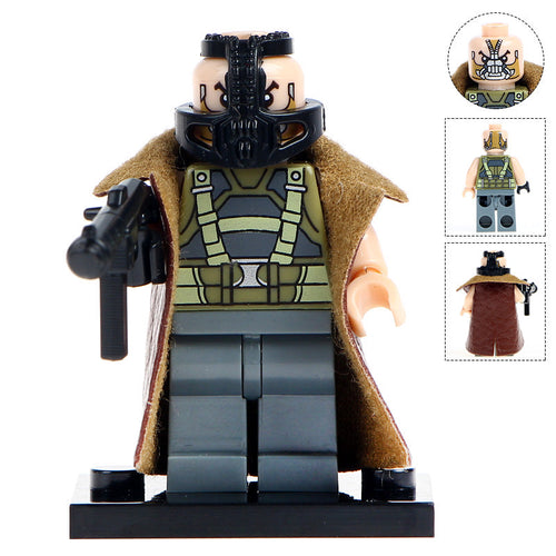 Bane from Batman Custom Superhero Minifigure with Cape - Minifigure Bricks