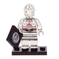 Silver Chrome TC-14 Droid custom Star Wars Minifigure - Minifigure Bricks