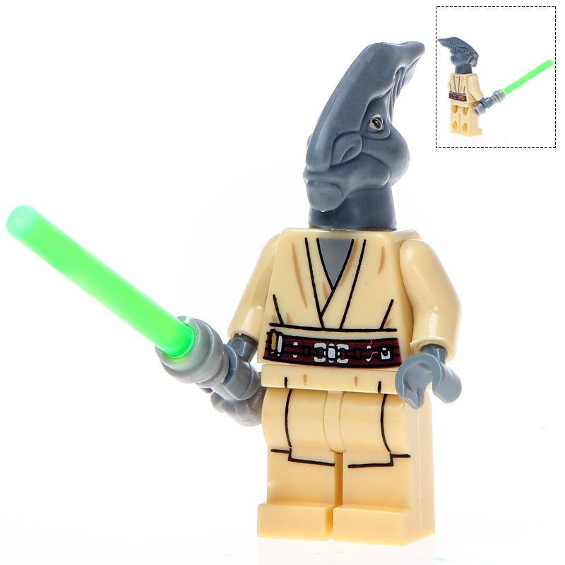 Coleman Trebor Jedi Master custom Star Wars Minifigure - Minifigure Bricks