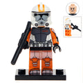 Clone Trooper in Orange Custom Star Wars Minifigure - Minifigure Bricks