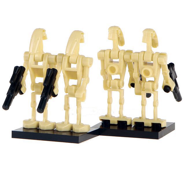 4 x Battle Droid B1 custom Star Wars Minifigure - Minifigure Bricks