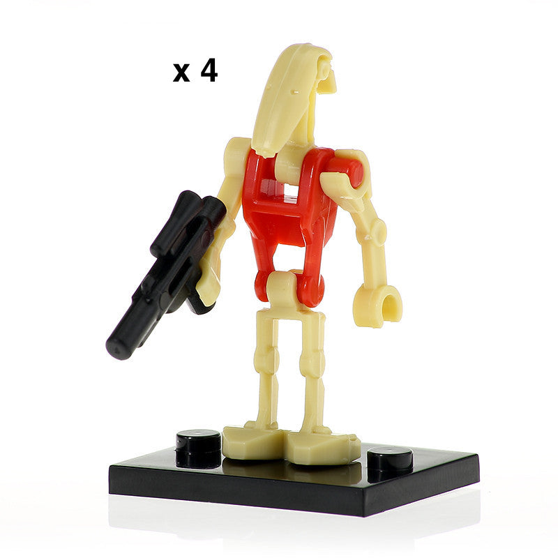 4 x Security Battle Droid custom Star Wars Minifigure - Minifigure Bricks