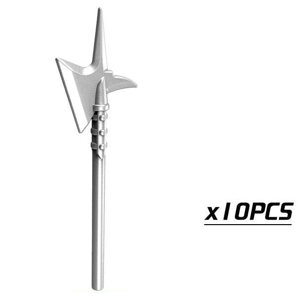 Medieval Long Axe Weapon Minifigure Accessory Set