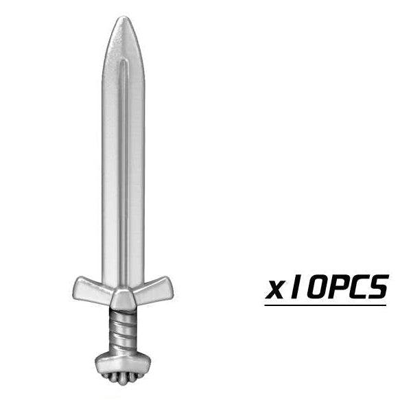 Medieval Sword Weapon Minifigure Accessory Set