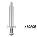 Medieval Sword Weapon Minifigure Accessory Set
