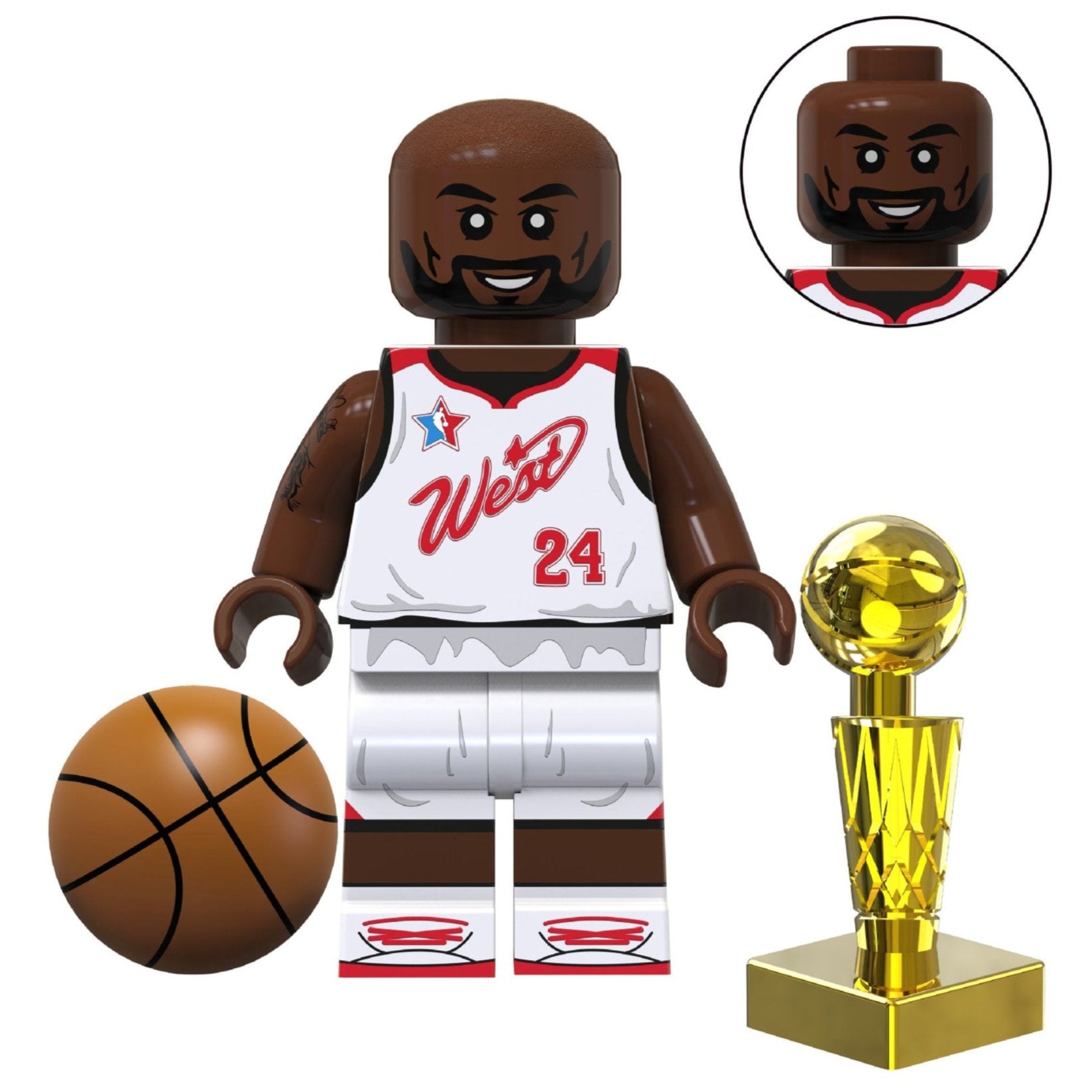 Kobe Bryant Custom Basketball Star Minifigure - Minifigure Bricks