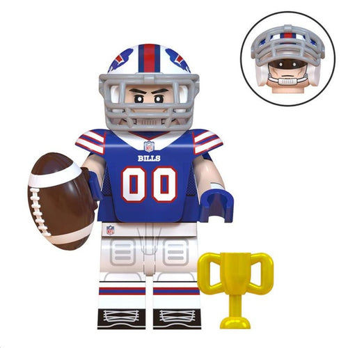 Buffalo Bills American Football Player Minifigure - Minifigure Bricks