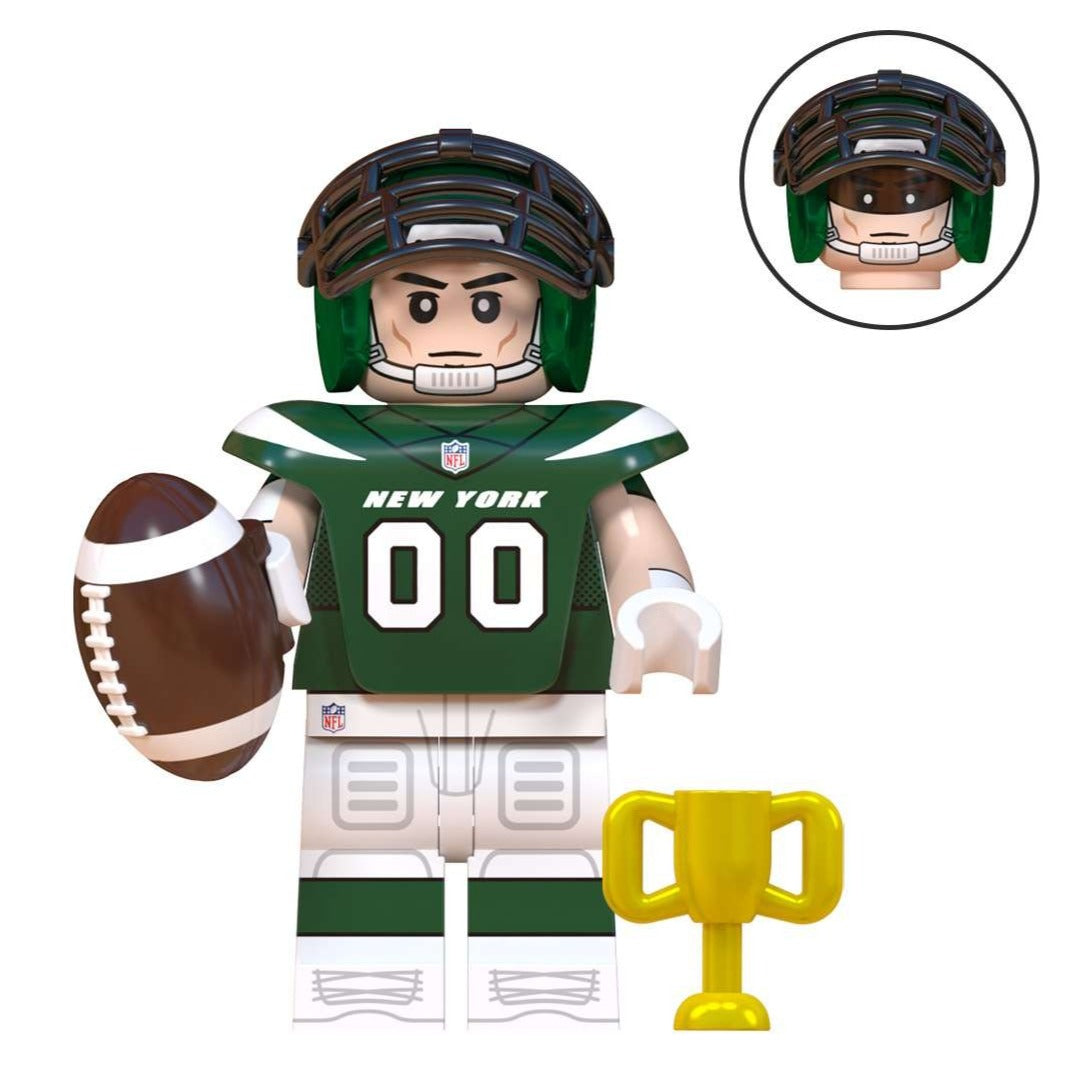 New York Jets American Football Player Minifigure - Minifigure Bricks