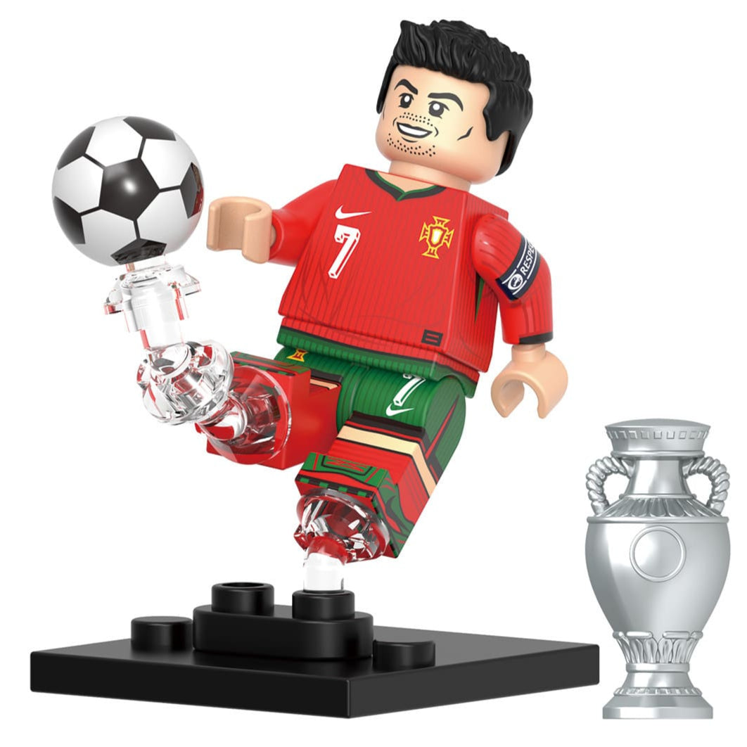 Cristiano Ronaldo (Portugal) Custom Football Player Minifigure - Minifigure Bricks
