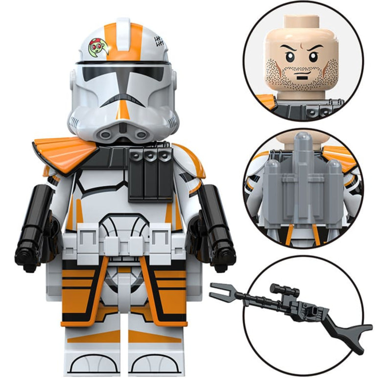 Waxer Clone Trooper Custom Star Wars Minifigure - Minifigure Bricks