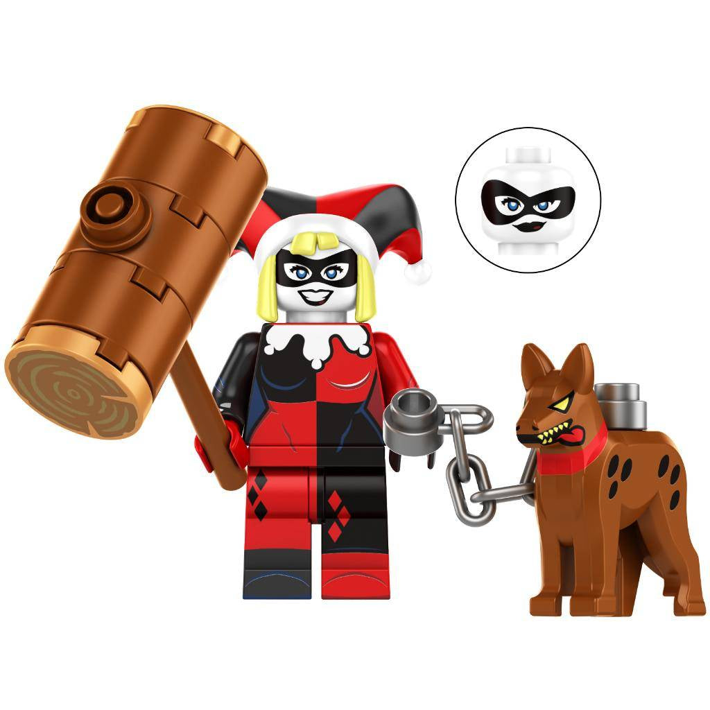 Harley Quinn (Batman: The Animated Series) Custom DC Supervillain Minifigure - Minifigure Bricks