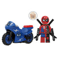 Deadpool x Spider-Man Motorbike Custom Marvel Superhero Minifigure - Minifigure Bricks