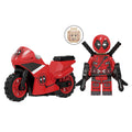 Deadpool Motorbike Custom Marvel Superhero Minifigure - Minifigure Bricks
