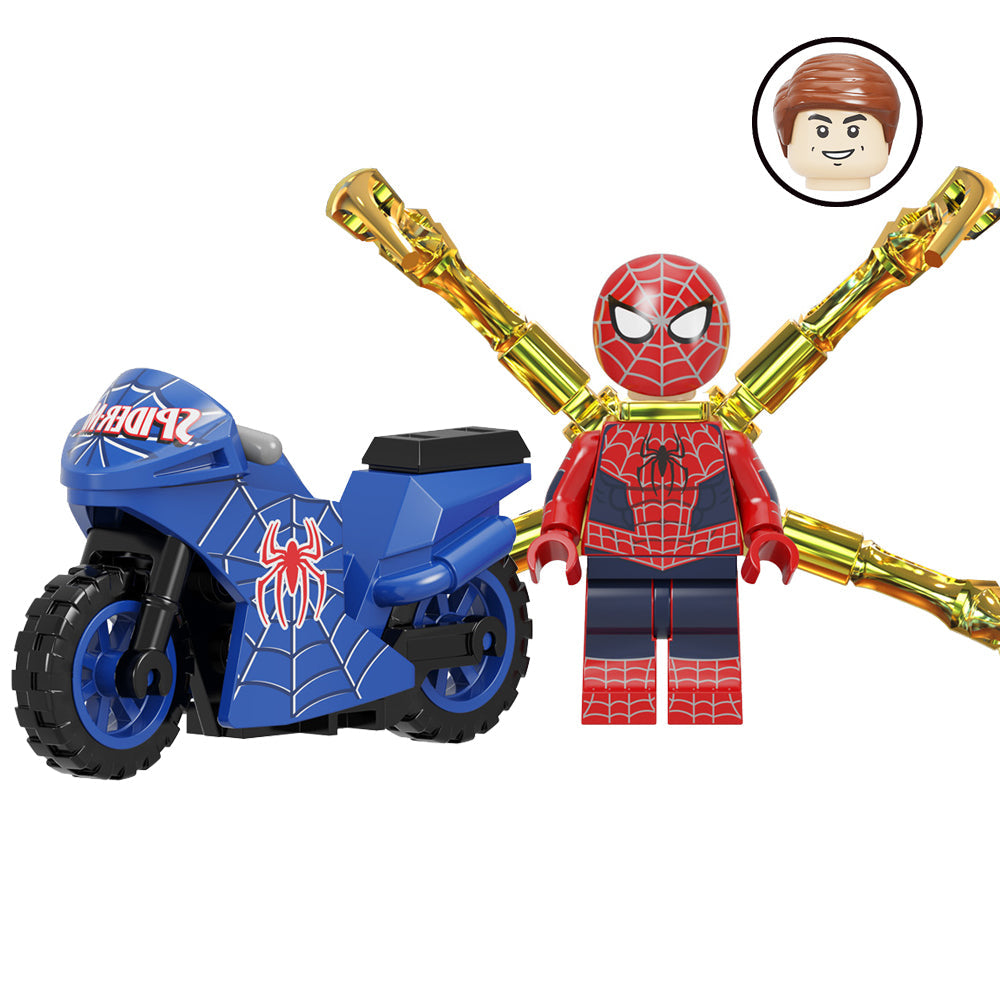 Spider-Man (Raimi) Motorbike Custom Marvel Superhero Minifigure - Minifigure Bricks