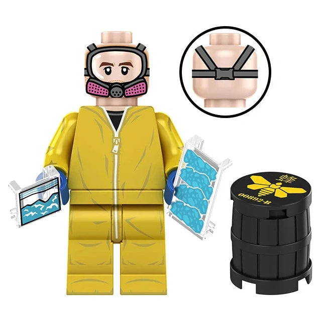 Jesse Pinkman Hazmat Suit Custom Breaking Bad TV Series Minifigure - Minifigure Bricks
