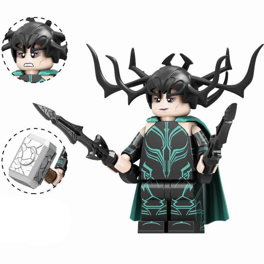 Hela Custom Marvel Superhero Minifigure - Minifigure Bricks