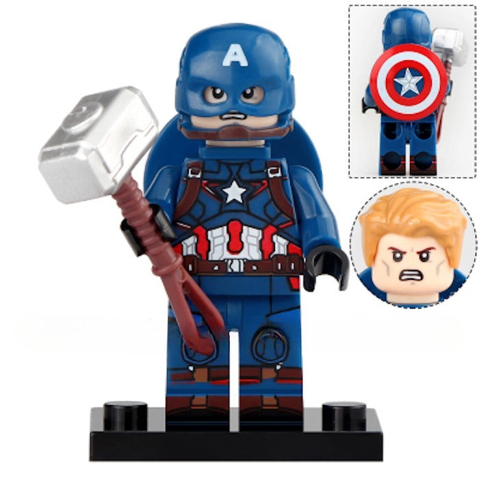 Captain America (Age of Ultron) Custom Marvel Superhero Minifigure - Minifigure Bricks