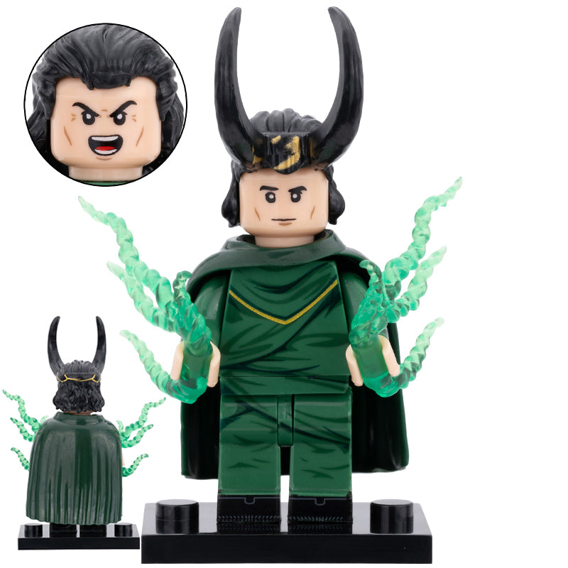 Loki Custom Marvel Superhero Minifigure - Minifigure Bricks