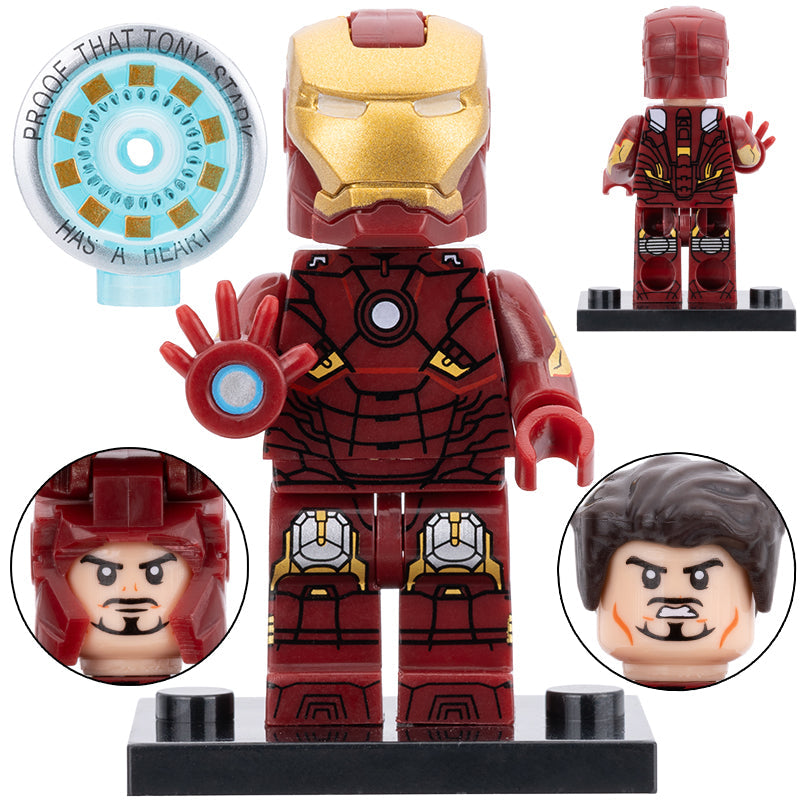 Iron Man Mark 7 Custom Marvel Superhero Minifigure - Minifigure Bricks