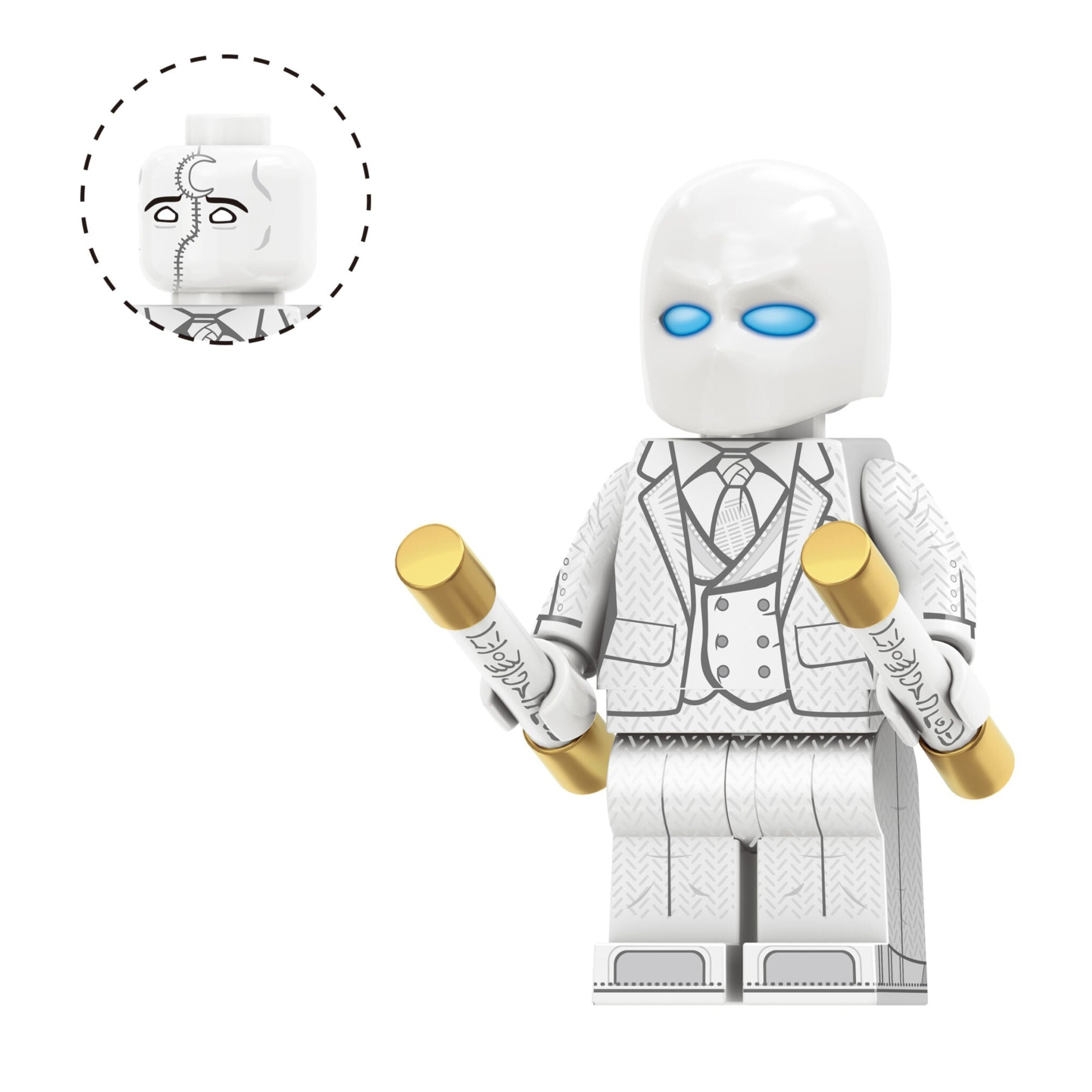 Moon Knight Custom Marvel Superhero Minifigure - Minifigure Bricks
