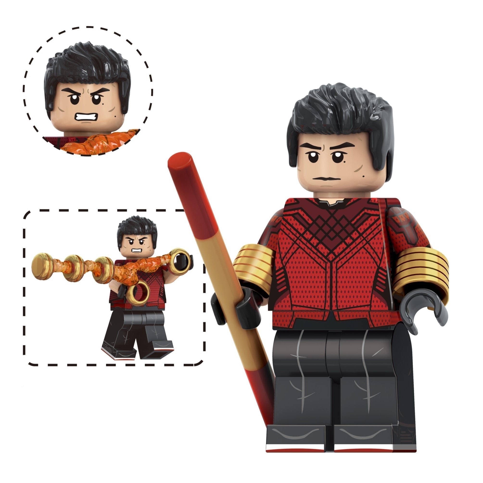 Shang-Chi Custom Marvel Superhero Minifigure - Minifigure Bricks