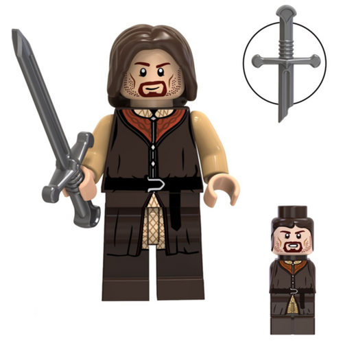 Aragorn Custom Lord of the Rings Minifigure - Minifigure Bricks