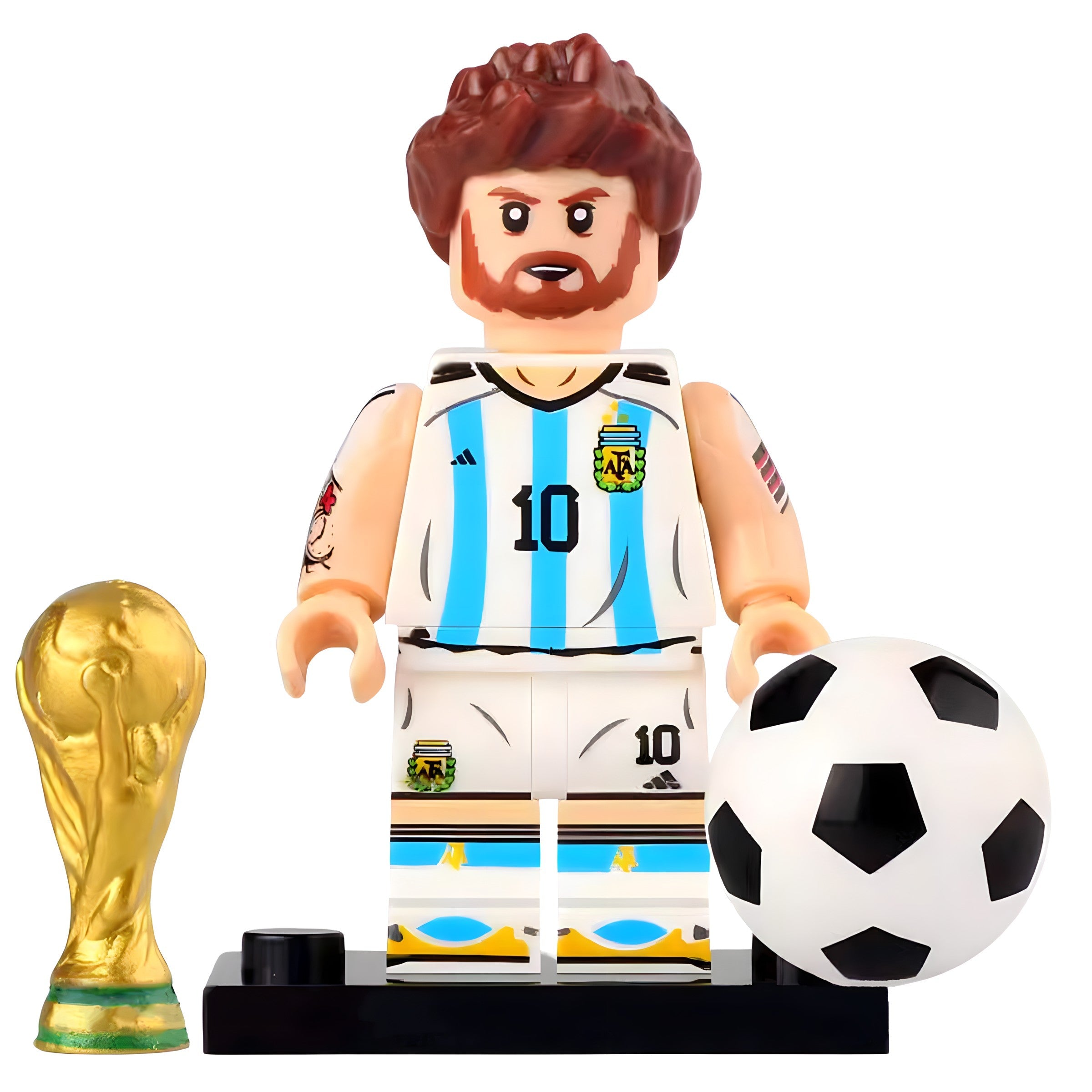 Lionel Messi Argentina Football Player Custom Minifigure - Minifigure Bricks