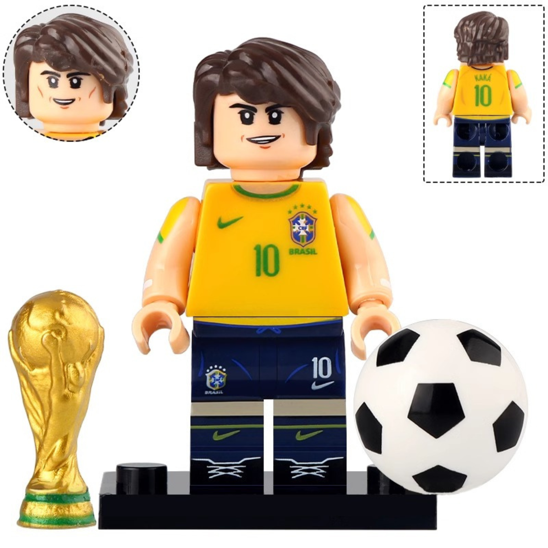 Kaká Custom Brazil Football Legend Minifigure - Minifigure Bricks