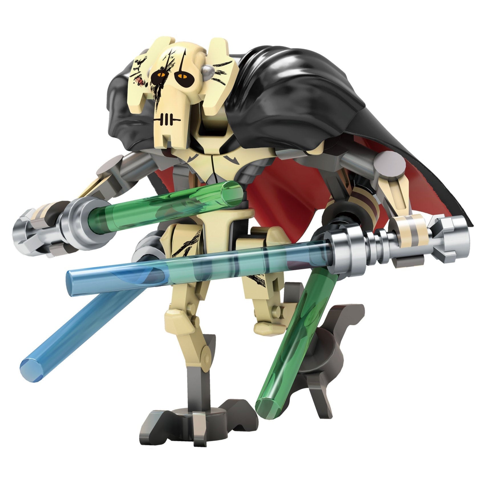 General Grievous (Battle Damaged) custom Star Wars Minifigure - Minifigure Bricks