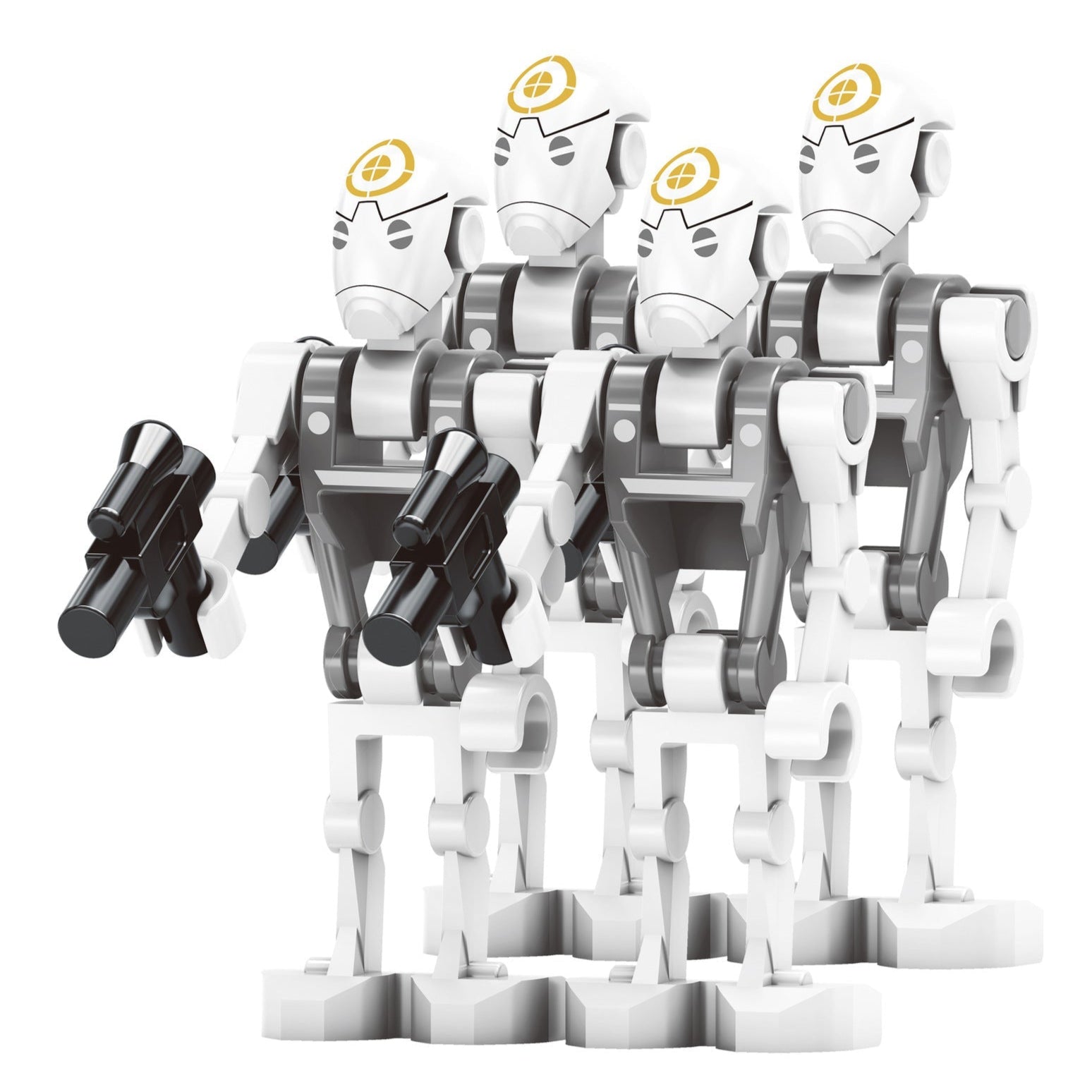 4 x Training Commando Droid custom Star Wars Minifigure - Minifigure Bricks