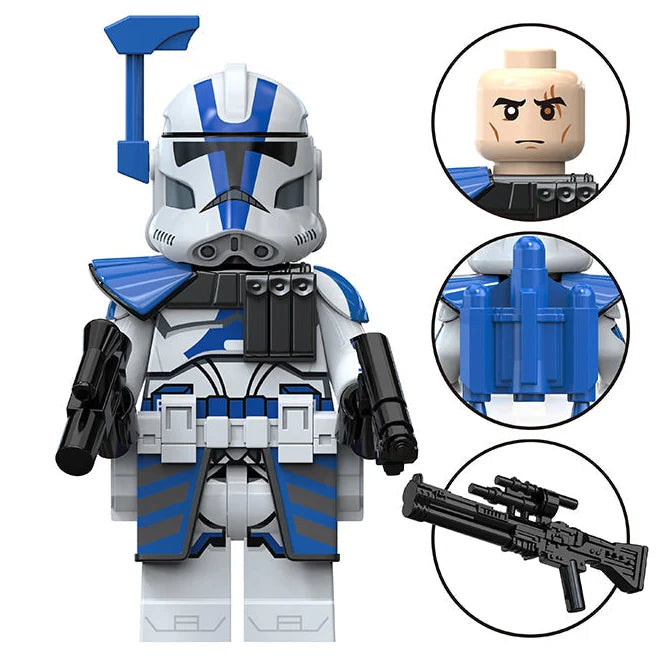 501st Clone Trooper Custom Star Wars Minifigure - Minifigure Bricks
