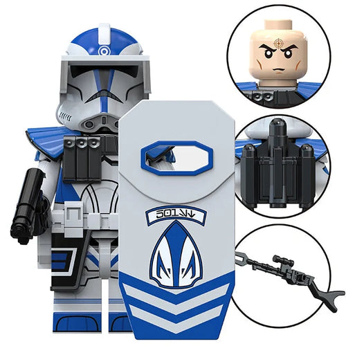 501st Clone Trooper Custom Star Wars Minifigure - Minifigure Bricks