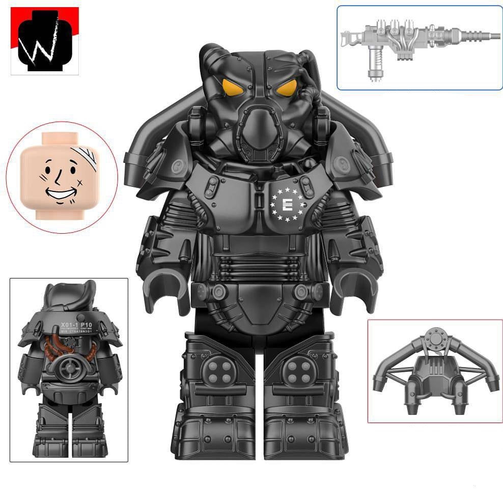 X-01 Power Armor Custom Fallout Minifigure - Minifigure Bricks