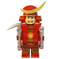 Japanese Samurai in Red Custom Minifigure - Minifigure Bricks
