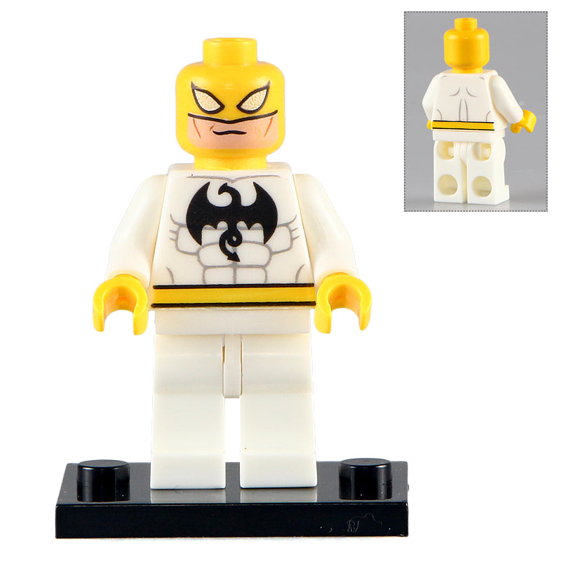 White Iron Fist Custom Marvel Superhero Minifigure - Minifigure Bricks