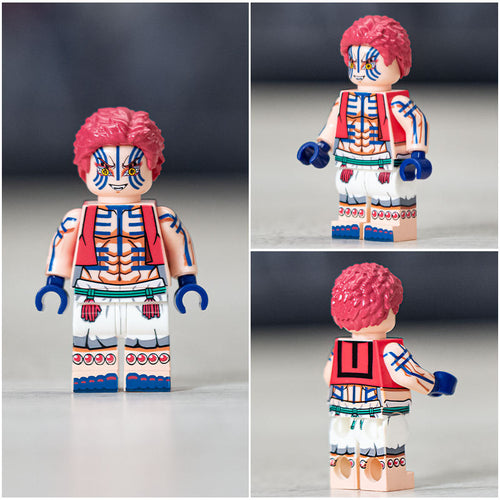 Akaza From Demon Slayer Custom Anime Minifigure - Minifigure Bricks