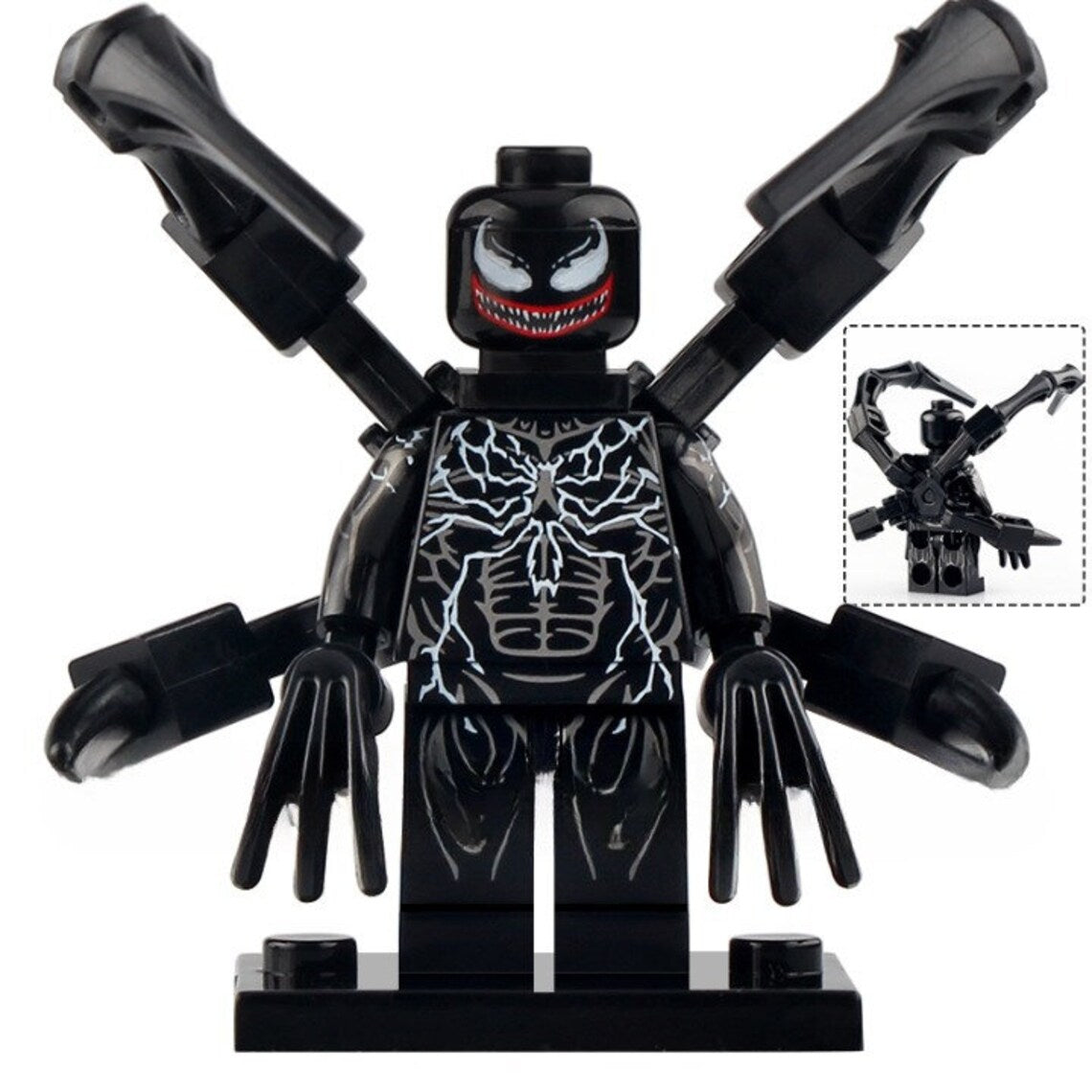 Venom Custom Marvel Superhero Minifigure - Minifigure Bricks