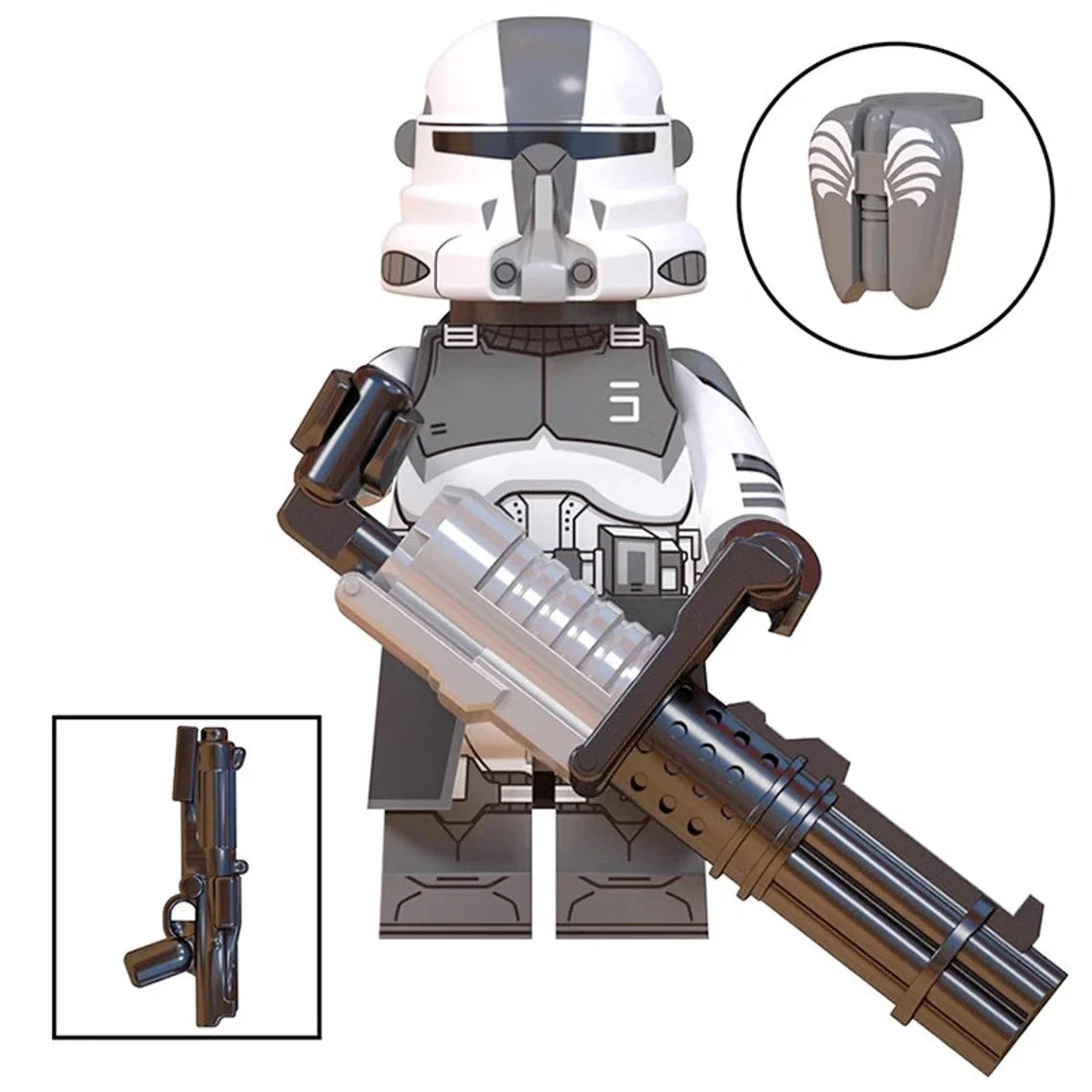 Wolfpack Clone Trooper Heavy Infantry custom Star Wars Minifigure - Minifigure Bricks