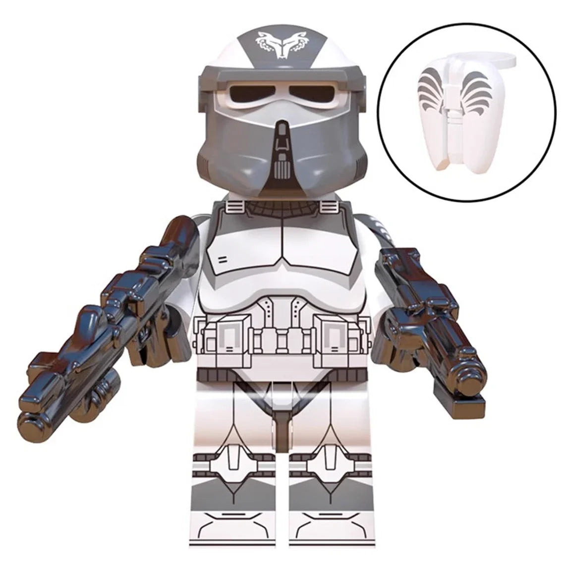 Wolfpack Clone Trooper AT-RT Driver custom Star Wars Minifigure - Minifigure Bricks